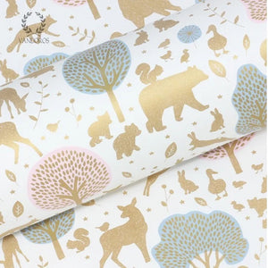 Gift Wrapping Paper - Willow Blue/Pink (approx. 3 mtrs)