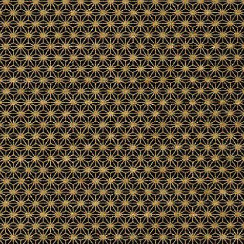 Chiyogami Paper Chiyogami Paper - A4, Gold Starburst on Black Background