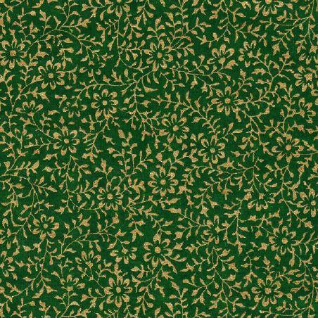 Chiyogami Paper Chiyogami Paper - A4, Gold Vines on Green Background