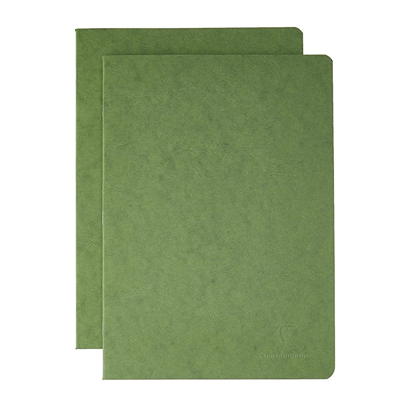 Clairefontaine Clairefontaine Essentials Stapled Twin Set Notebooks - A4, Ruled, Green