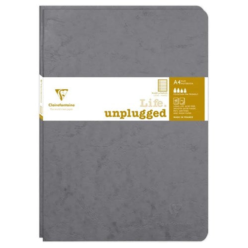 Clairefontaine Clairefontaine Essentials Stapled Twin Set Notebooks - A4, Ruled, Grey