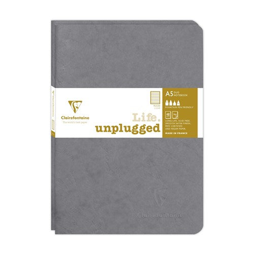 Clairefontaine Clairefontaine Essentials Stapled Twin Set Notebooks - A5, Ruled, Grey