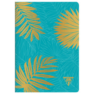 Clairefontaine Clairefontaine Sewn Spine Notebook - Neo Deco Collection, A5, Ruled, Turquoise