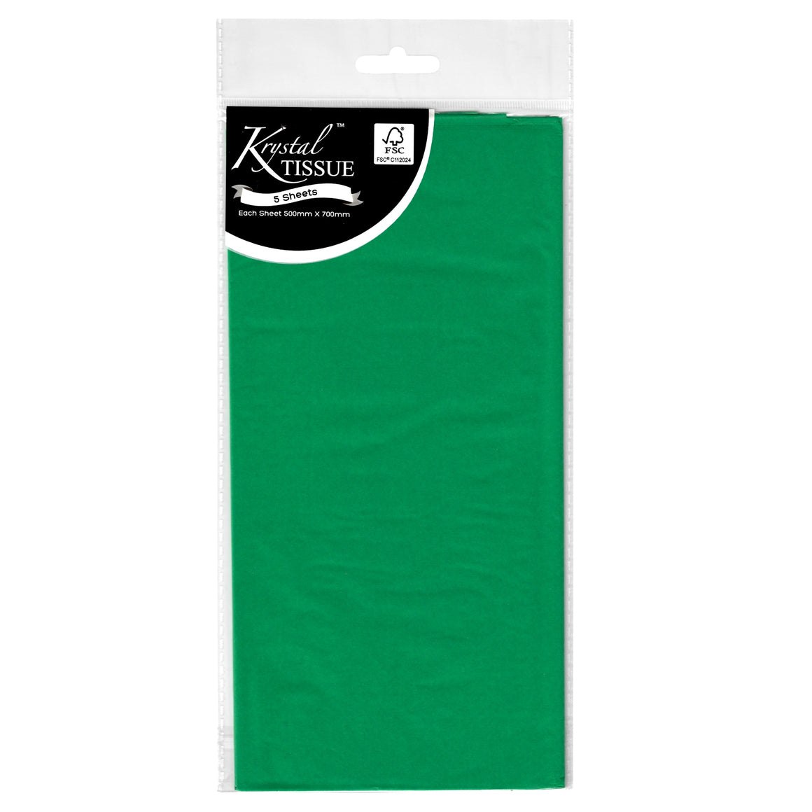 Krystal Tissue Paper - Pack of 5 sheets, Green