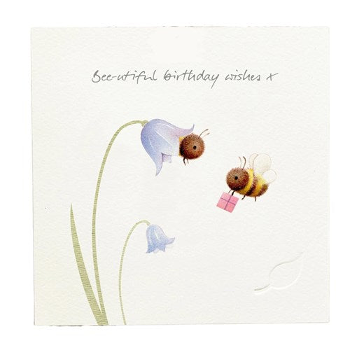 Ginger Betty Greeting Card - Flowers & Bees