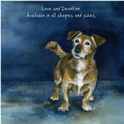 Little Dog Laughed Greeting Card - Dog Series Squares, Love and Devotion