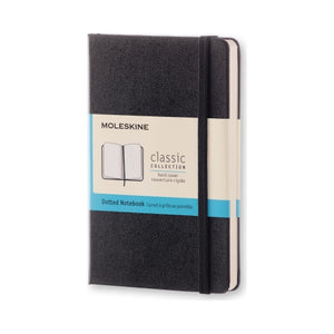 Moleskine Hard Cover Notebook - Dot Grid, Pocket, Black