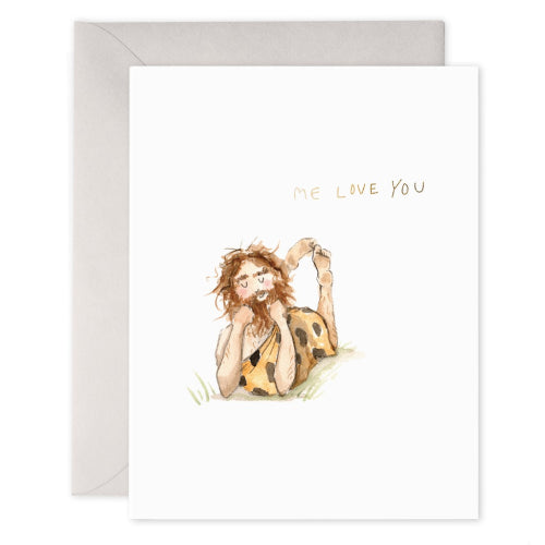 E Frances E Frances Greeting Card - Caveman