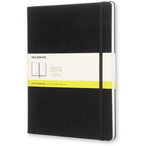 Moleskine Hard Cover Notebook - Plain, Extra Large, Black