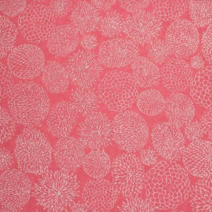Chiyogami Paper - A4, Silver Circles on Hot Pink Background