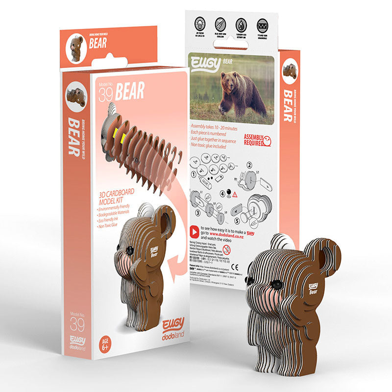 Eugy Eugy 3D Paper Model - Brown Bear