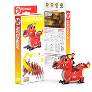 Eugy Eugy 3D Paper Model - Red Dragon