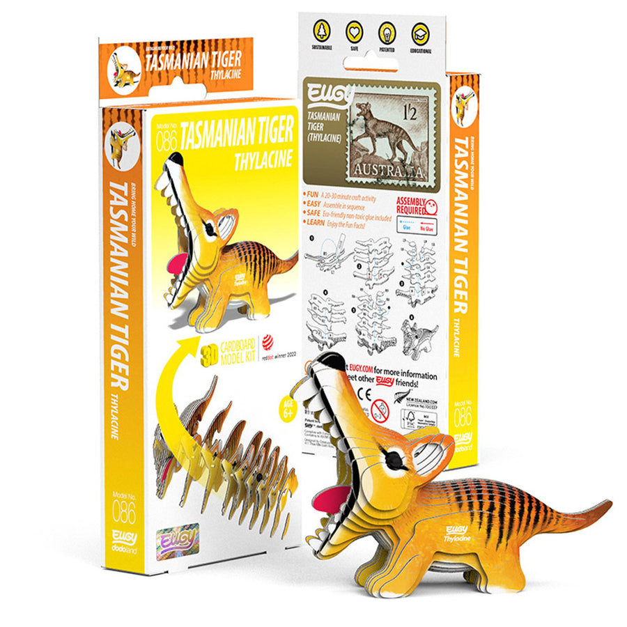 Eugy Eugy 3D Paper Model - Tasmanian Tiger