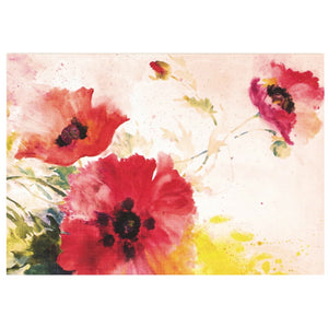 Note Card Set - Watercolour Poppies