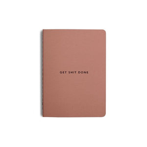 MiGoals Get Shit Done Notebook - A6, Minimal, Clay