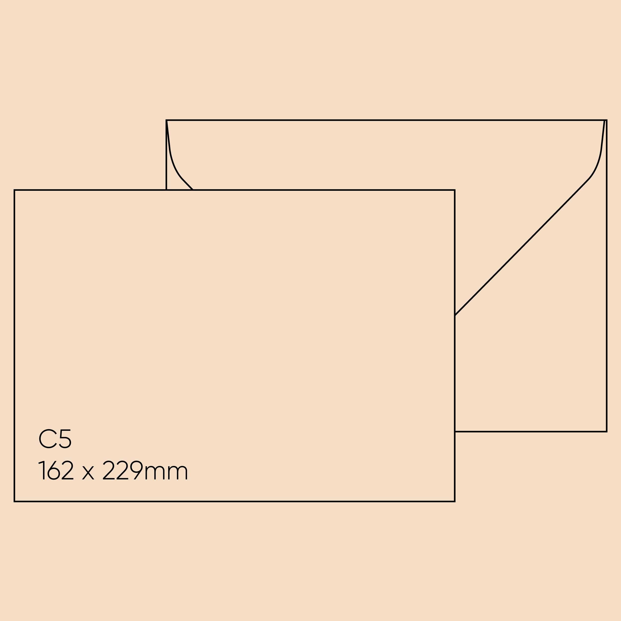 Gmund C5 Envelope (162 x 229mm) - Gmund Colors Matt 'Nude', Single