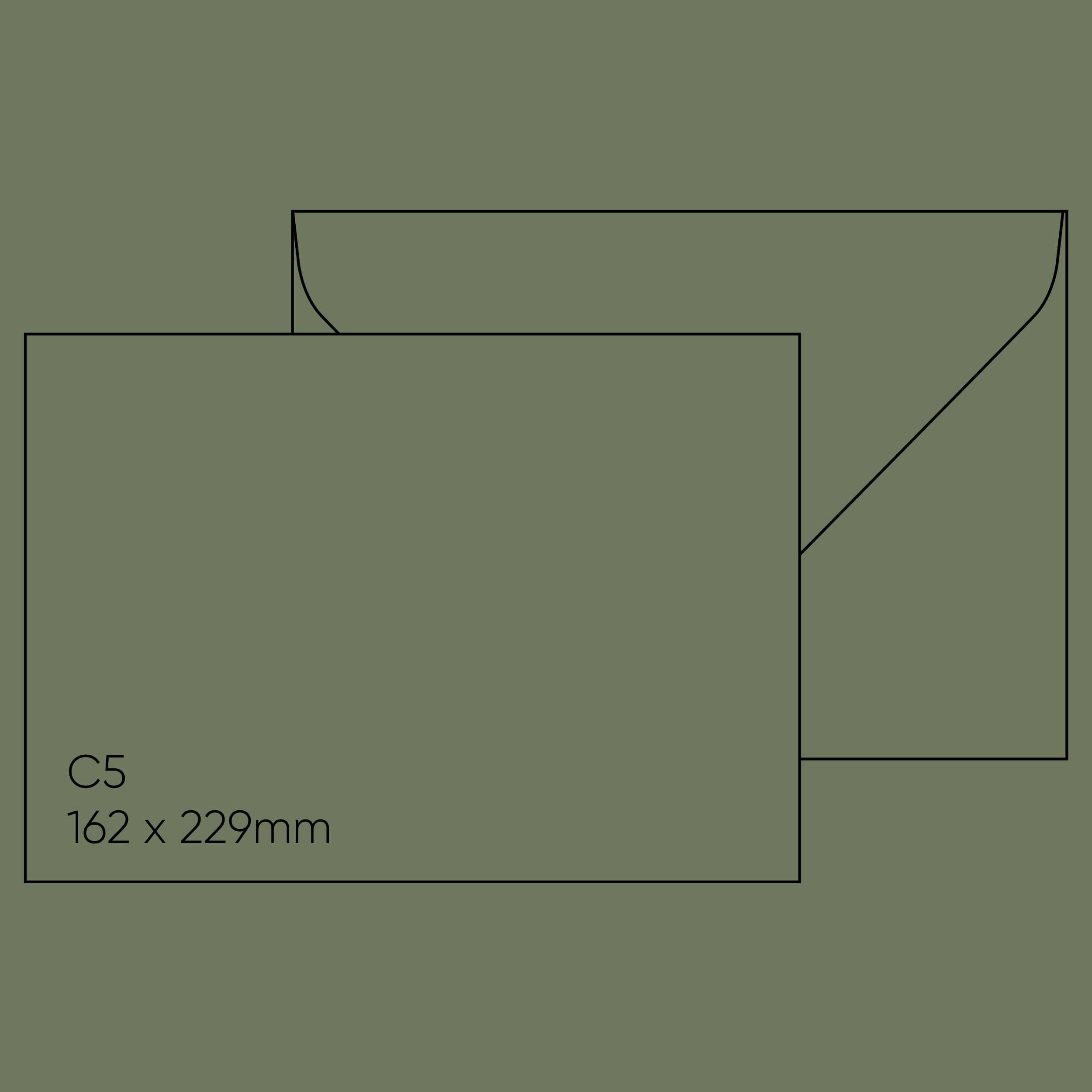 Gmund C5 Envelope (162 x 229mm) - Gmund Colors Matt 'Seedling', Single