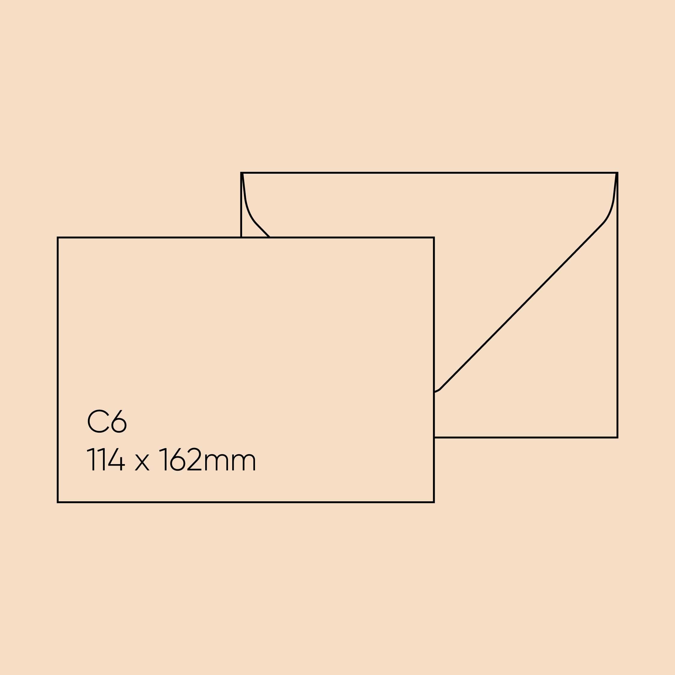 Gmund C6 Envelope (114x162mm) - Gmund Colors Matt 'Nude', Single