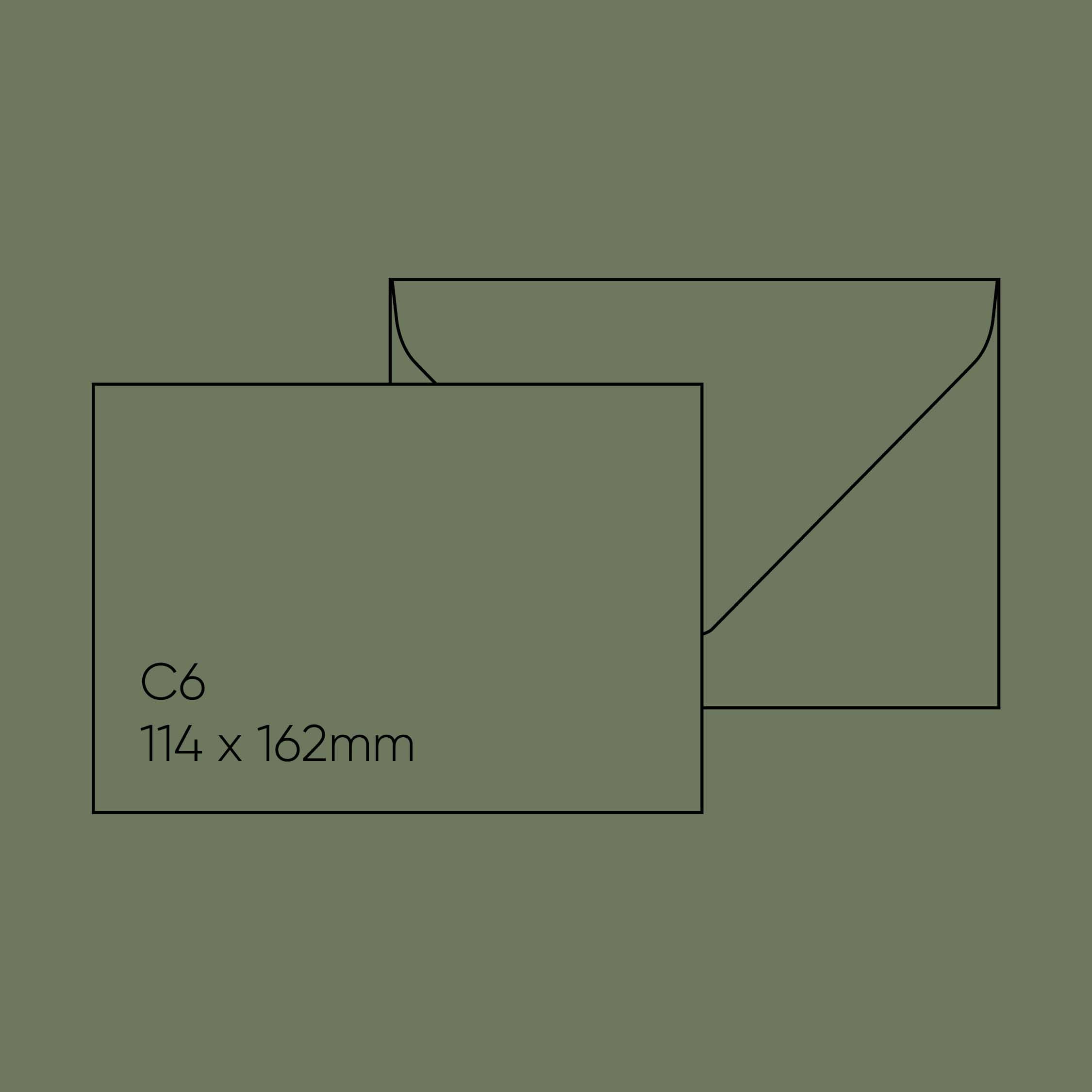 Gmund C6 Envelope (114x162mm) - Gmund Colors Matt 'Seedling', Single