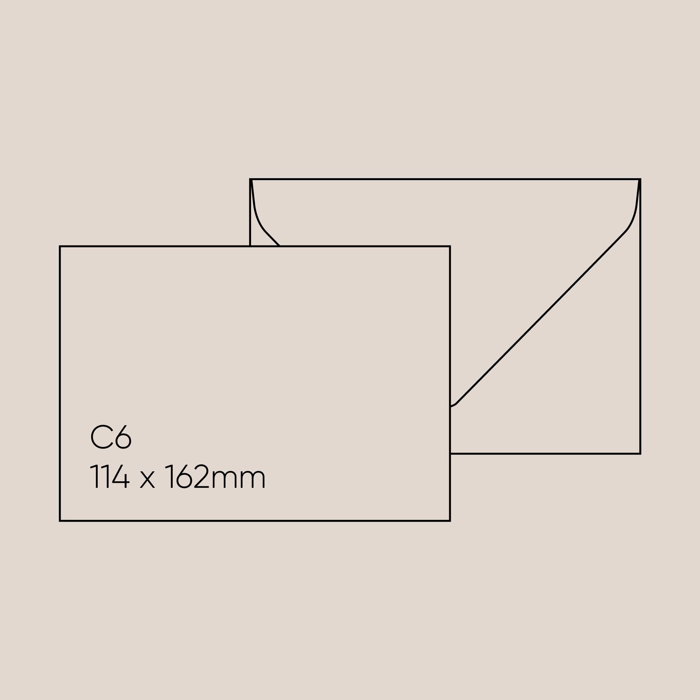 Gmund C6 Envelope (114x162mm) - Gmund Colors Matt 'Stone', Single