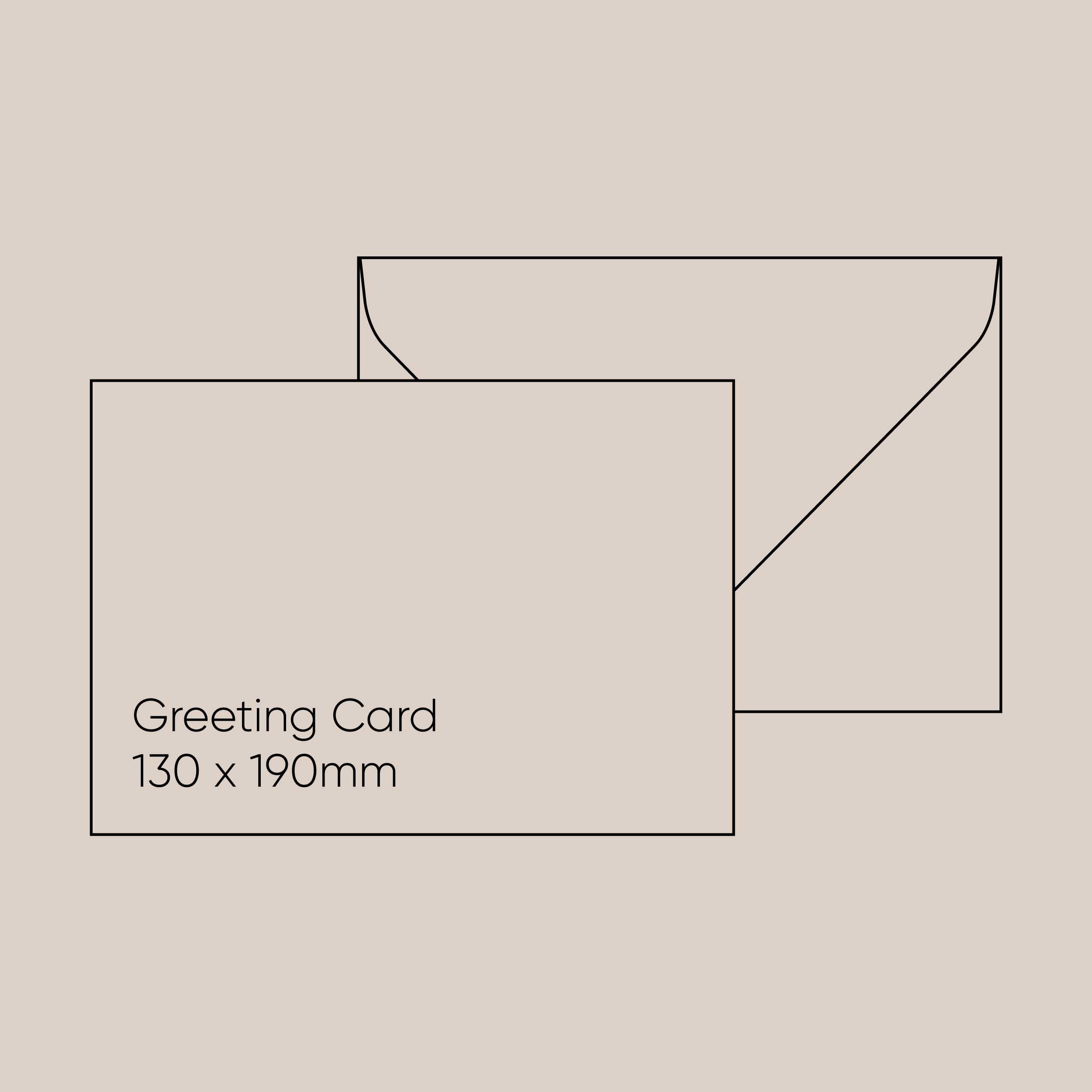 Gmund Greeting Card Envelope (130 x 190mm) - Gmund Colors Matt 'Stone', Single
