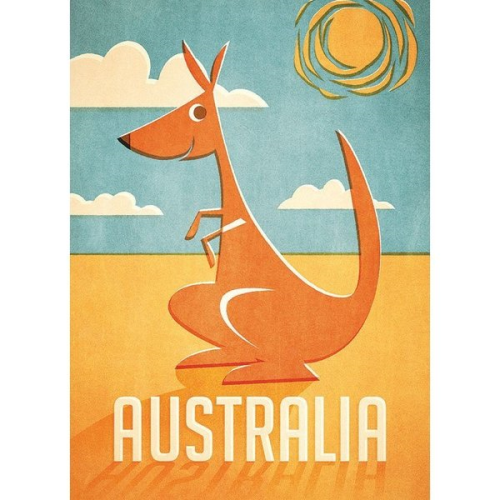 Harper & Charlie Harper & Charlie Postcard - Australia Kangaroo