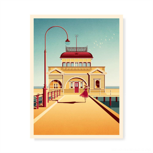 Harper & Charlie Harper & Charlie Postcard - St Kilda Pier