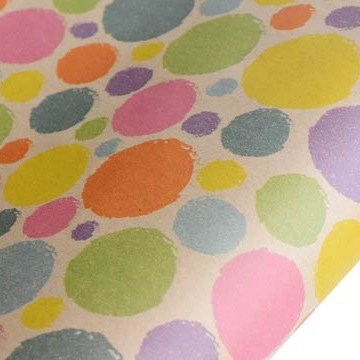 hiPP hiPP Gift Wrapping Paper - Summer Fun Collection, Splotch Bright on Kraft, 5mtrs