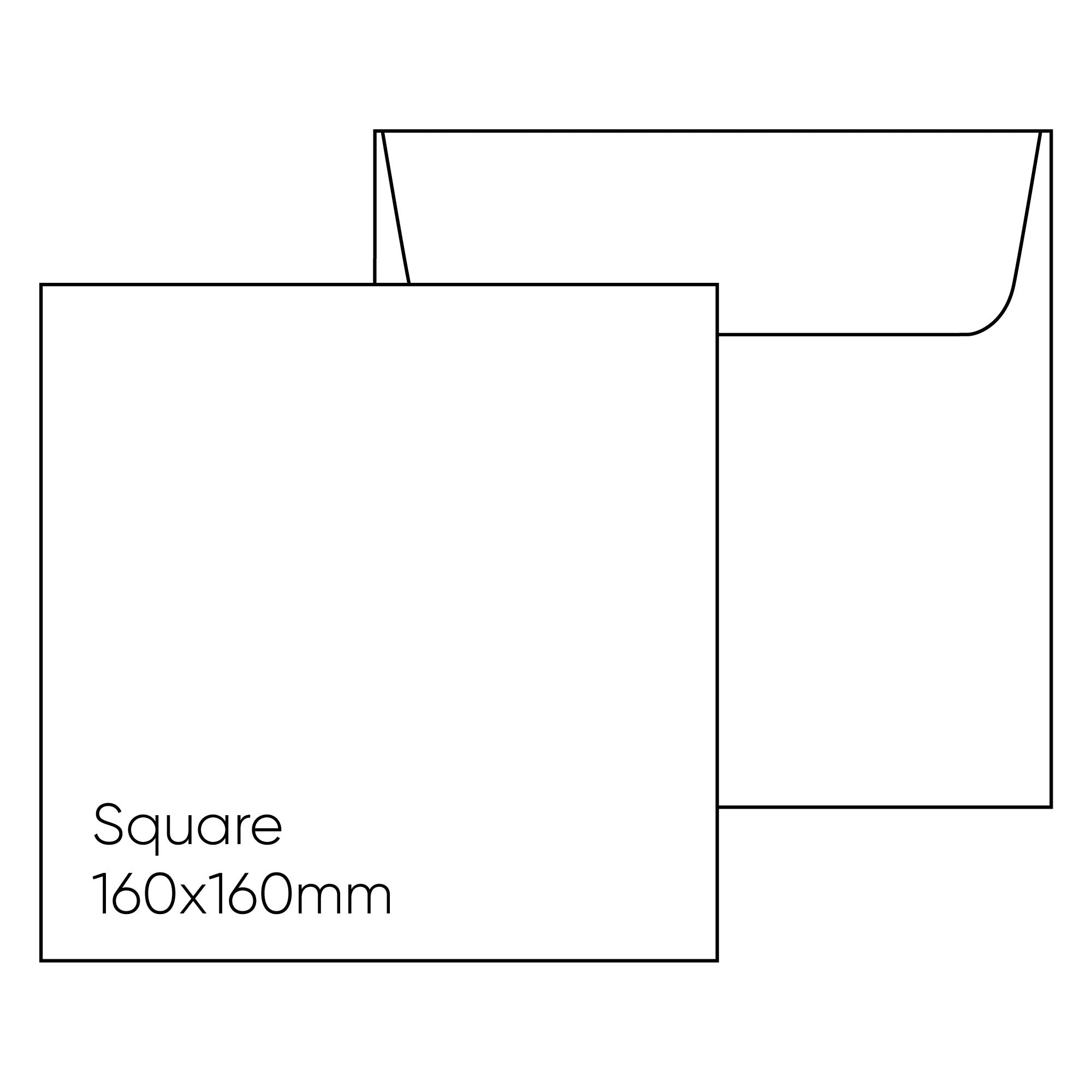 Knight 160mm Square Envelope - Knight White, Pack of 10