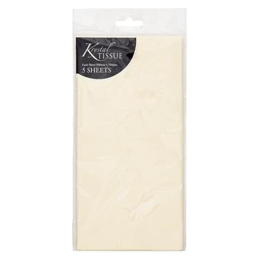 Krystal Tissue Krystal Tissue Paper - Pack of 5 sheets, Cream