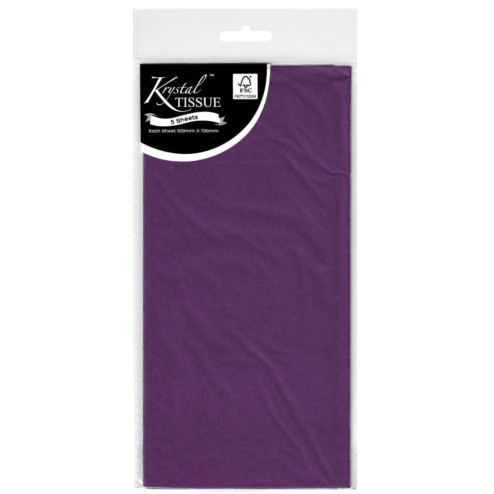 Krystal Tissue Krystal Tissue Paper - Pack of 5 sheets, Purple