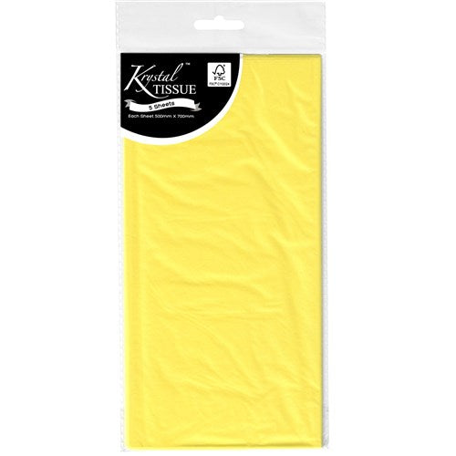 Krystal Tissue Krystal Tissue Paper - Pack of 5 sheets, Yellow