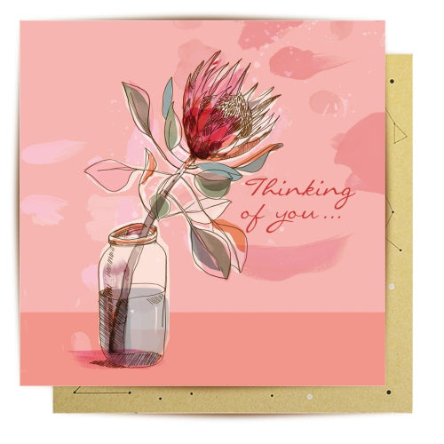 La La Land La La Land Greeting Card - Favourite King Protea