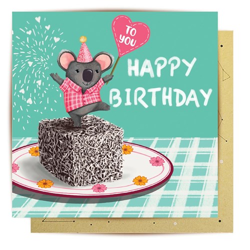 La La Land La La Land Greeting Card - Lamington Koala