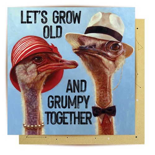 La La Land La La Land Greeting Card - Ostrich Couple