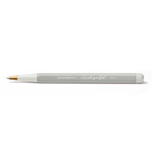 Leuchtturm1917 Leuchtturm 'Drehgriffel' Ballpoint Pen - Light Grey, Royal Blue Ink