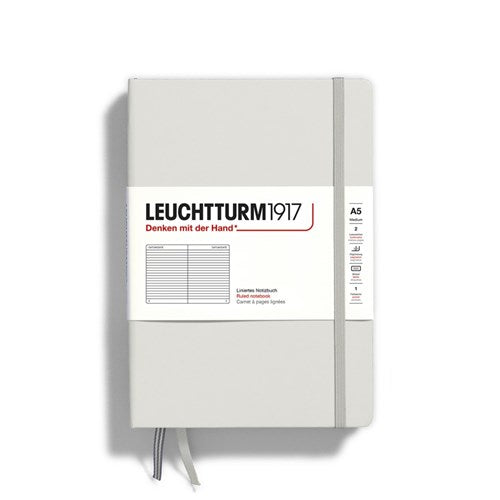 Leuchtturm1917 Leuchtturm1917 Notebook - Ruled, A5, Light Grey