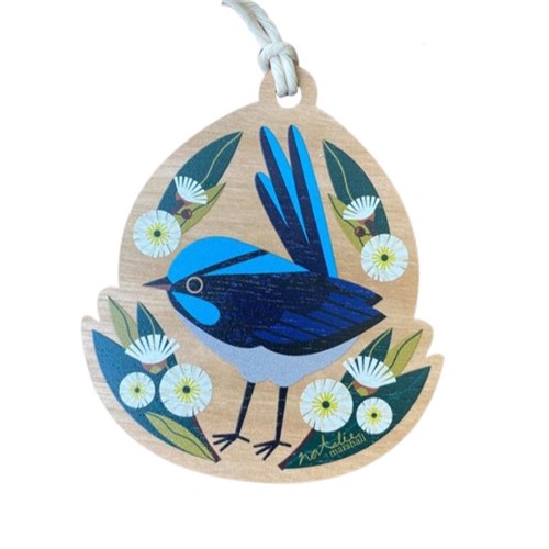 Little Hello Studio Little Hello Studio Wooden Decoration - Shaped, Fairy Wren