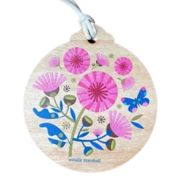 Little Hello Studio Little Hello Studio Wooden Decoration - Small Round, Flowering Gum