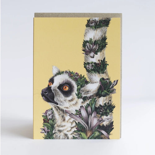 Marini Ferlazzo Marini Ferlazzo Greeting Card - World Animal Protection Coloured Series, Ring-Tailed Lemur