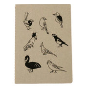 Me & Amber Me & Amber Sewn Bound Notebook - A5, Blank, Australian Birds, Black Ink on Kraft