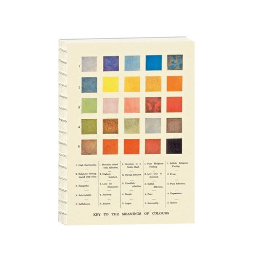 Memmo MEMMO Coptic-bound Notebook - A5, Plain, Key to the Meaning of Colours