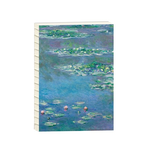 Memmo MEMMO Coptic-bound Notebook - A5, Plain, Water Lilies