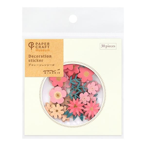 Midori Midori Decoration Stickers - Pink Flowers