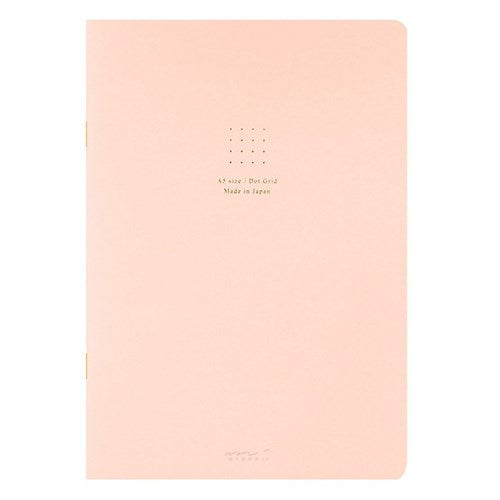 Midori Midori MD Colour Notebook - A5, Pink, Dot Grid