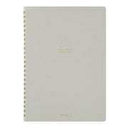 Midori Midori MD Colour Ring Notebook - A5, Grey, Dot Grid