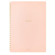 Midori Midori MD Colour Ring Notebook - A5, Pink, Dot Grid