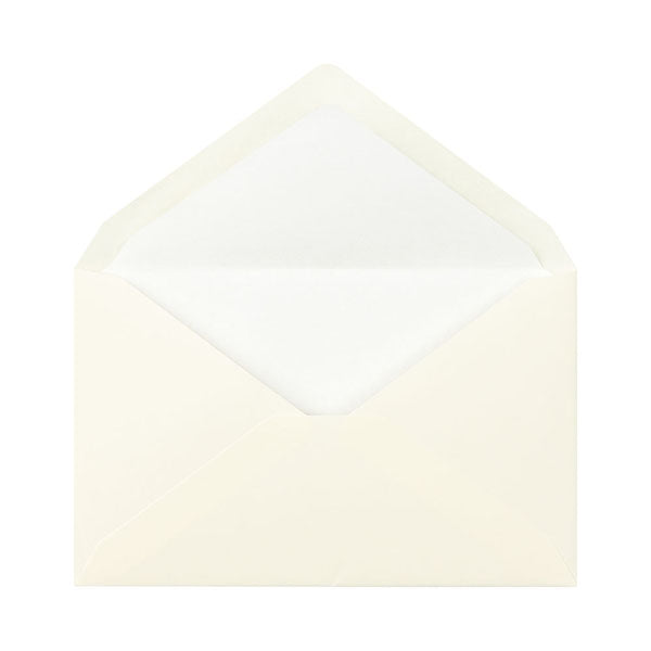 Midori Midori MD Envelopes - 115 x 180mm, Horizontal Flap, Cream, Pack of 8