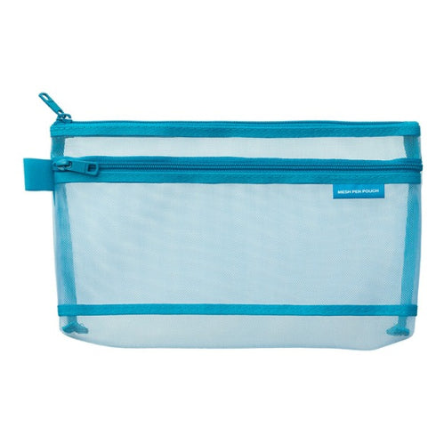 Midori Midori Mesh Pen Case - Medium, Blue