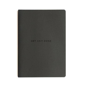 MiGoals MiGoals Get Shit Done Notebook - A5, Minimal, Black/Black Foil